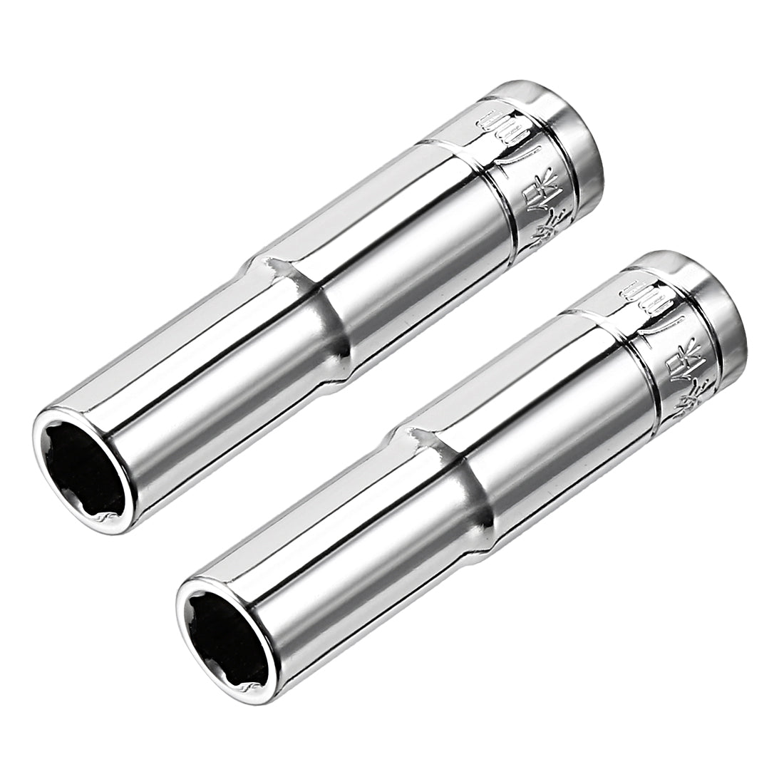 uxcell Uxcell 2Pcs 1/4-inch Drive 7mm Cr-V 6-Point Deep Socket