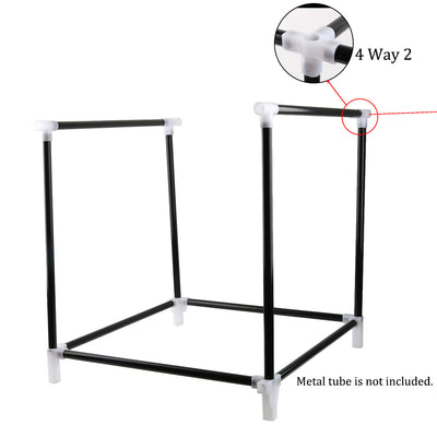 Harfington Uxcell Shoe Rack Connector Parts, 16mm Inner Diameter for Repair Wardrobe 4 Way 15 Pcs