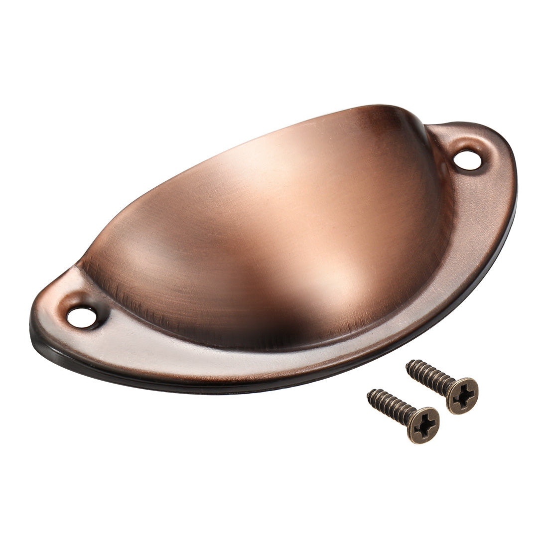 uxcell Uxcell Cup Drawer Pull Kitchen Cabinet Handle Copper Tone, 66mm Hole Centers, 2pcs