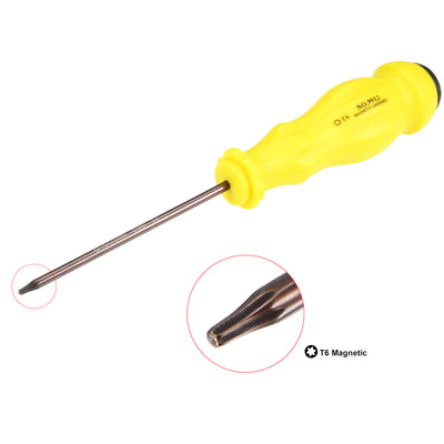 Harfington Uxcell Magnetic T6 Torx Screwdriver with 3 Inch S2 Steel Shaft