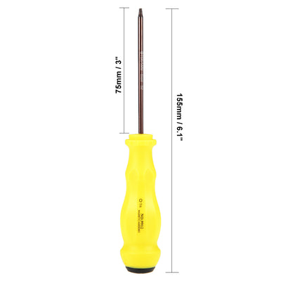 Harfington Uxcell Magnetic T6 Torx Screwdriver with 3 Inch S2 Steel Shaft