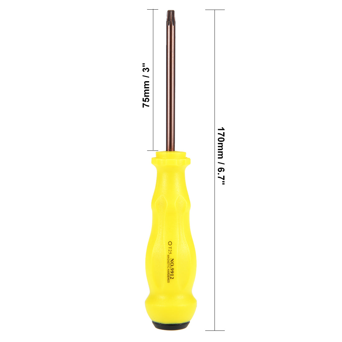 uxcell Uxcell Magnetic T25 Torx Screwdriver with 3 Inch S2 Steel Shaft