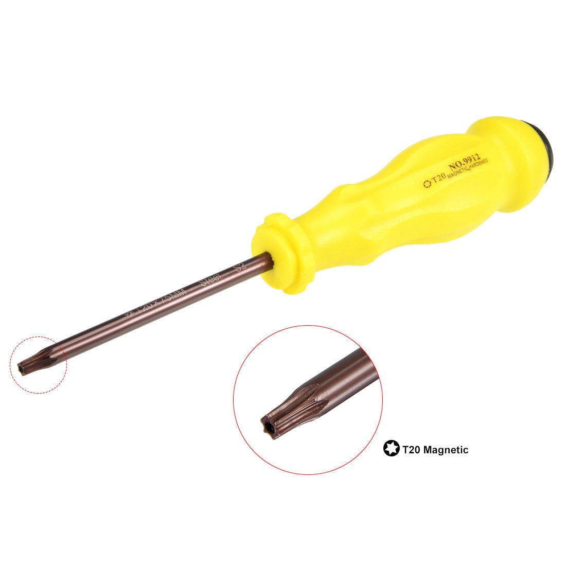 uxcell Uxcell Magnetic T20 Torx Screwdriver with 3 Inch S2 Steel Shaft