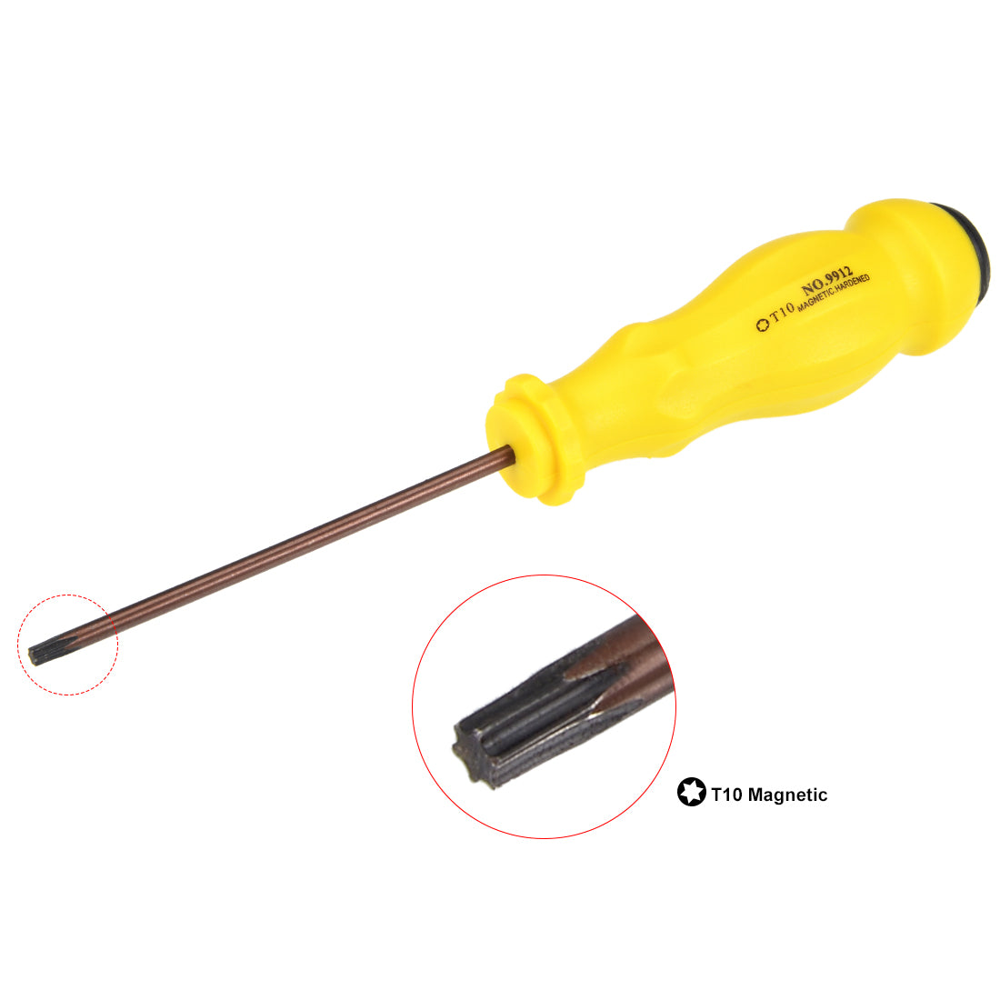 uxcell Uxcell Magnetic T10 Torx Screwdriver with 3 Inch S2 Steel Shaft