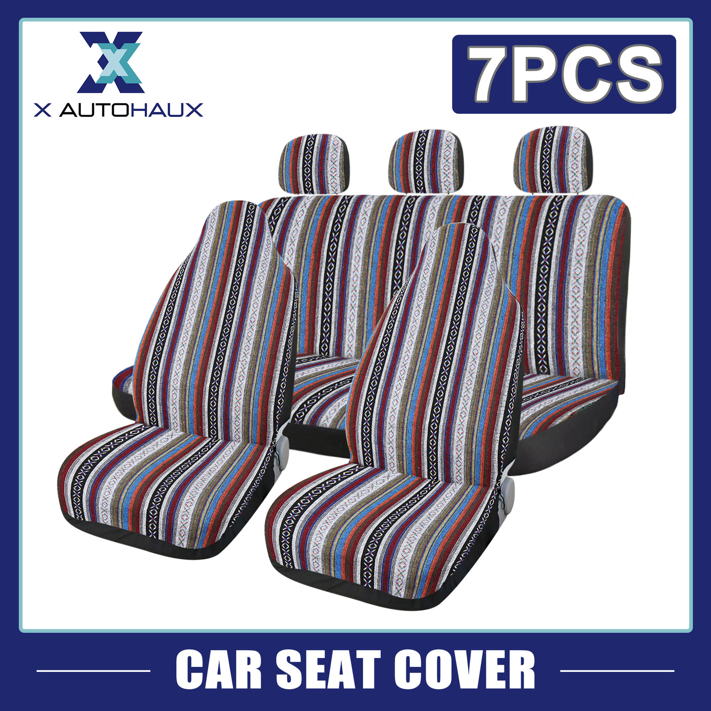 uxcell Uxcell 7pcs Blanket Durable Bucket Seat Cover Protector for Car Auto White