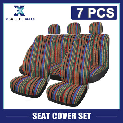 Harfington Uxcell 7pcs Blanket Ethnic Style Bucket Seat Cover for Car Automotive