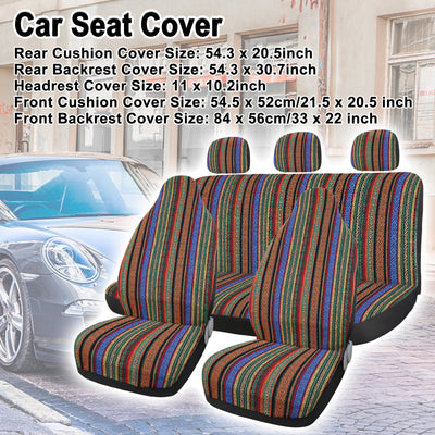 Harfington Uxcell 7pcs Blanket Ethnic Style Bucket Seat Cover for Car Automotive