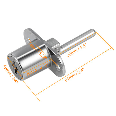 Harfington Uxcell 19mmx20mm Cylinder Cabinet Drawer Lock w Key, Keyed Different