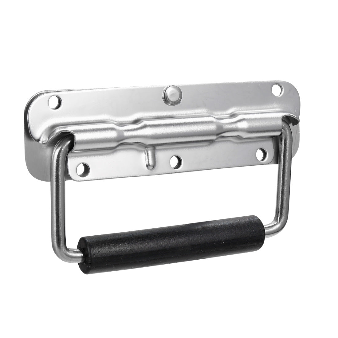 uxcell Uxcell 140mmx40mm Stainless Steel Toolbox Case Chest Ring Pull Handle Silver Tone