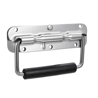 Harfington Uxcell 140mmx40mm Stainless Steel Toolbox Case Chest Ring Pull Handle Silver Tone