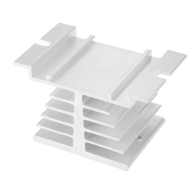 Harfington Uxcell Aluminum Heat Sink SSR Dissipation for Single Phase Solid State Relay 10A-40A