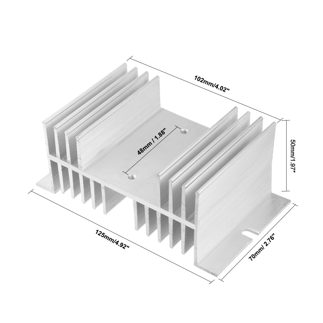 uxcell Uxcell Aluminum Heat Sink SSR Dissipation for Single Phase Solid State Relay 10A-100A