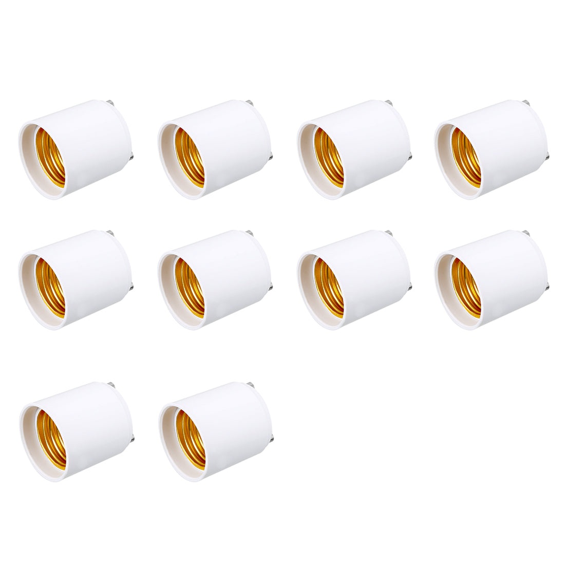 uxcell Uxcell 10pcs AC 90-240V 4A GU24 to E26 Socket Adapter PBT Lamp Bulb Holder 120 Degree Heat Resistant