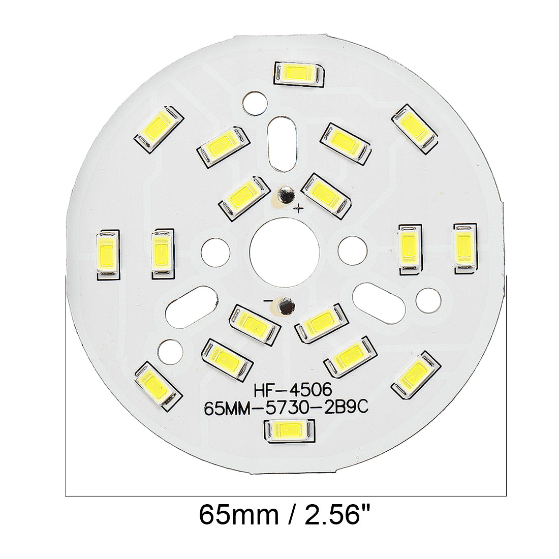 uxcell Uxcell 300mA 9W 18 LEDs 5730 Surface Mounted Devices LED Chip Module Aluminum Board Pure White Super Bright 65mm Dia 10pcs