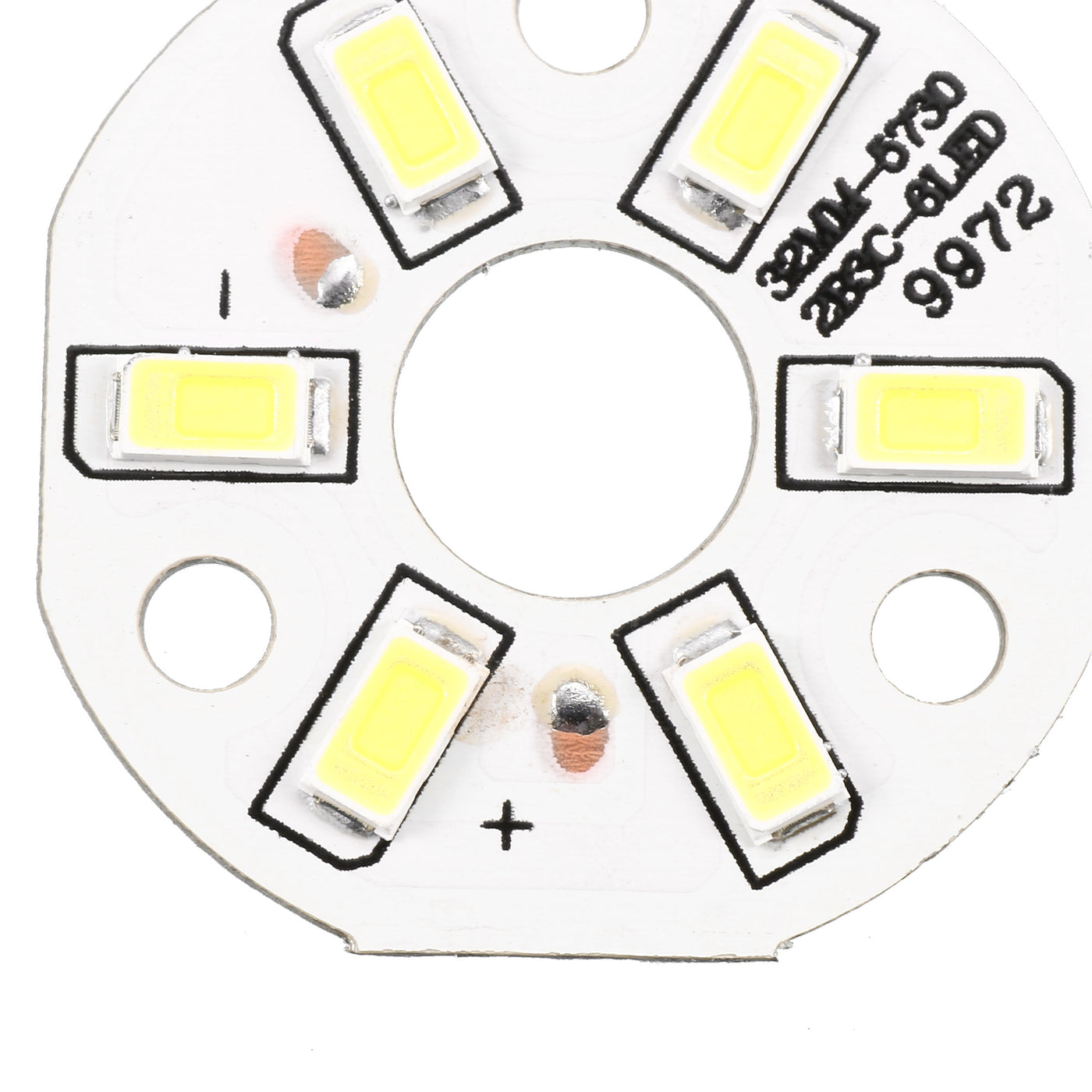 uxcell Uxcell 300mA 3W 6 LEDs 5730 Surface Mounted Devices LED Chip Module Aluminum Board Pure White Super Bright 32mm Dia 15pcs