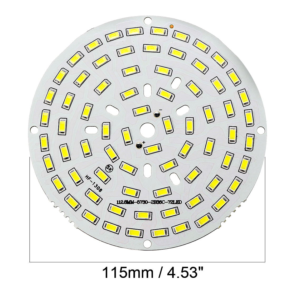 uxcell Uxcell 2 Stück LED Chipmodul Aluminiumplatine Ersatz 300mA 36W 72 LEDs 5730 Surface Mounted Devices Reinweiß Superhell 115mm Durchm.