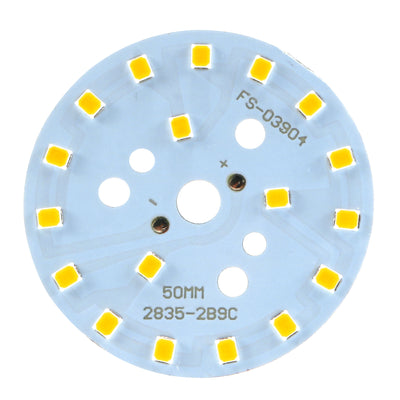 Harfington Uxcell LED Chipmodul Aluminiumplatine Ersatz 300mA 9W 18 LEDs 5730 Surface Mounted Devices Warmweiß Superhell 50mm Durchm.