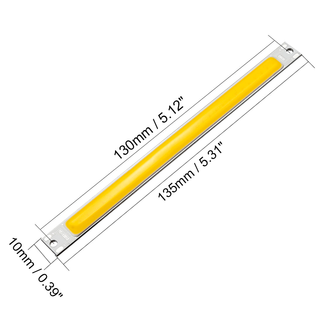 uxcell Uxcell 300mA 6W COB LED Strip Light Lamp Chip Warm White High Power 115mmx7mm Luminous Surface