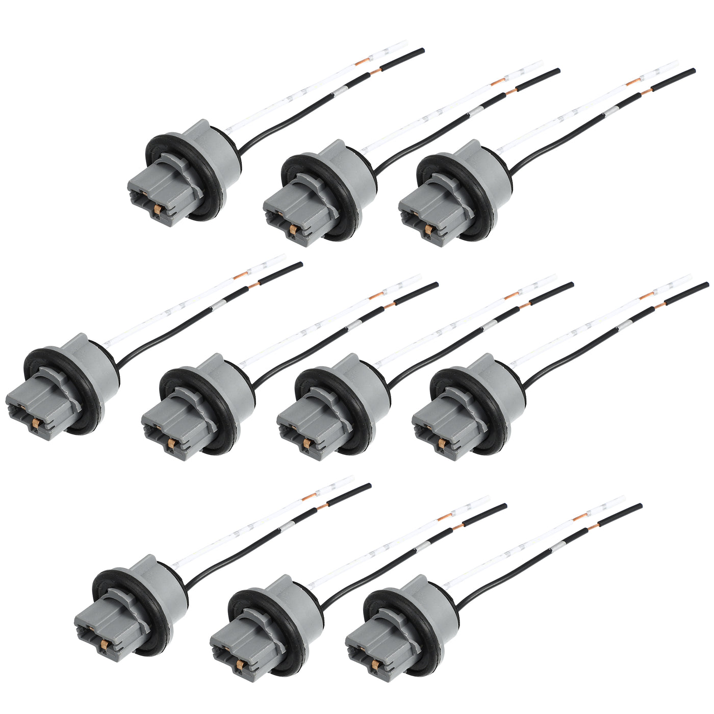 uxcell Uxcell 10Pcs T20 2-Wires Harness Socket Car Brake Turn Signal Light Extension Connector