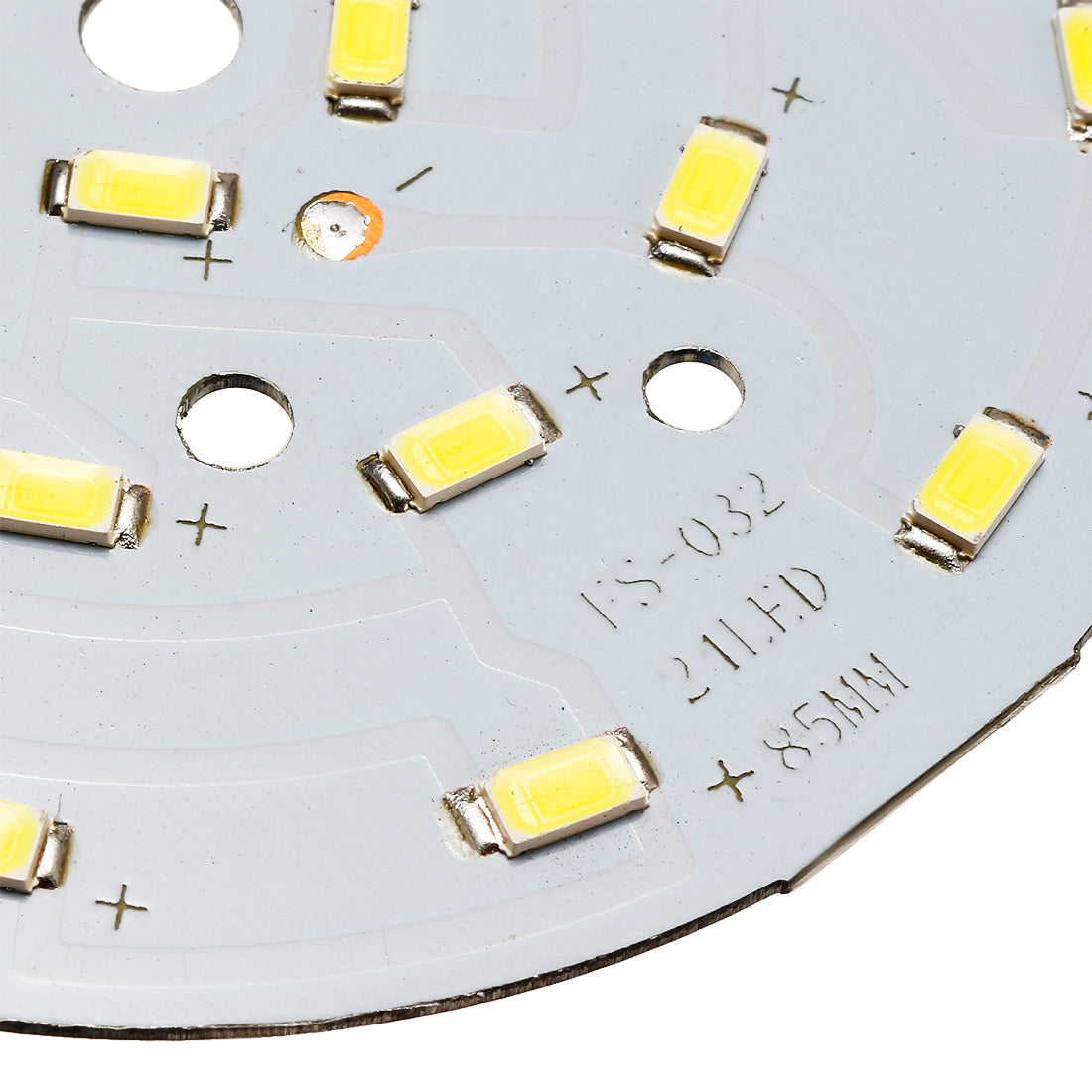 uxcell Uxcell 300mA 12W 24 LEDs 5730 Surface Mounted Devices LED Chip Module Aluminum Board Pure White Super Bright 85mm Dia 2pcs