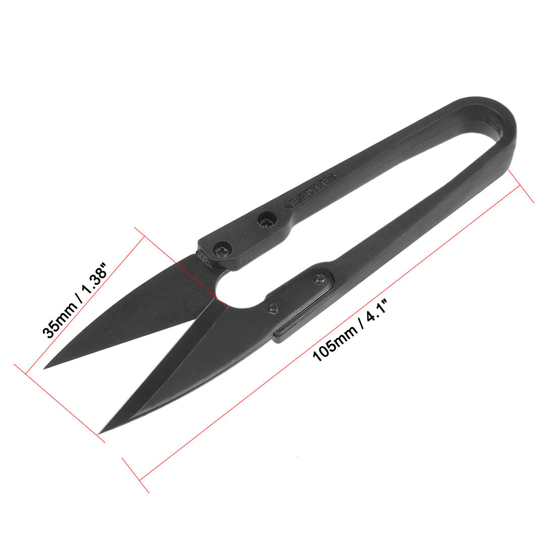 uxcell Uxcell 4.1-inch Sewing Trimming Scissors Nipper Embroidery Thrum Yarn Fishing Thread Beading Cutter Black