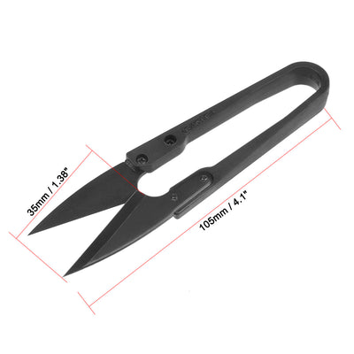 Harfington Uxcell 4.1-inch Sewing Trimming Scissors Nipper Embroidery Thrum Yarn Fishing Thread Beading Cutter Black