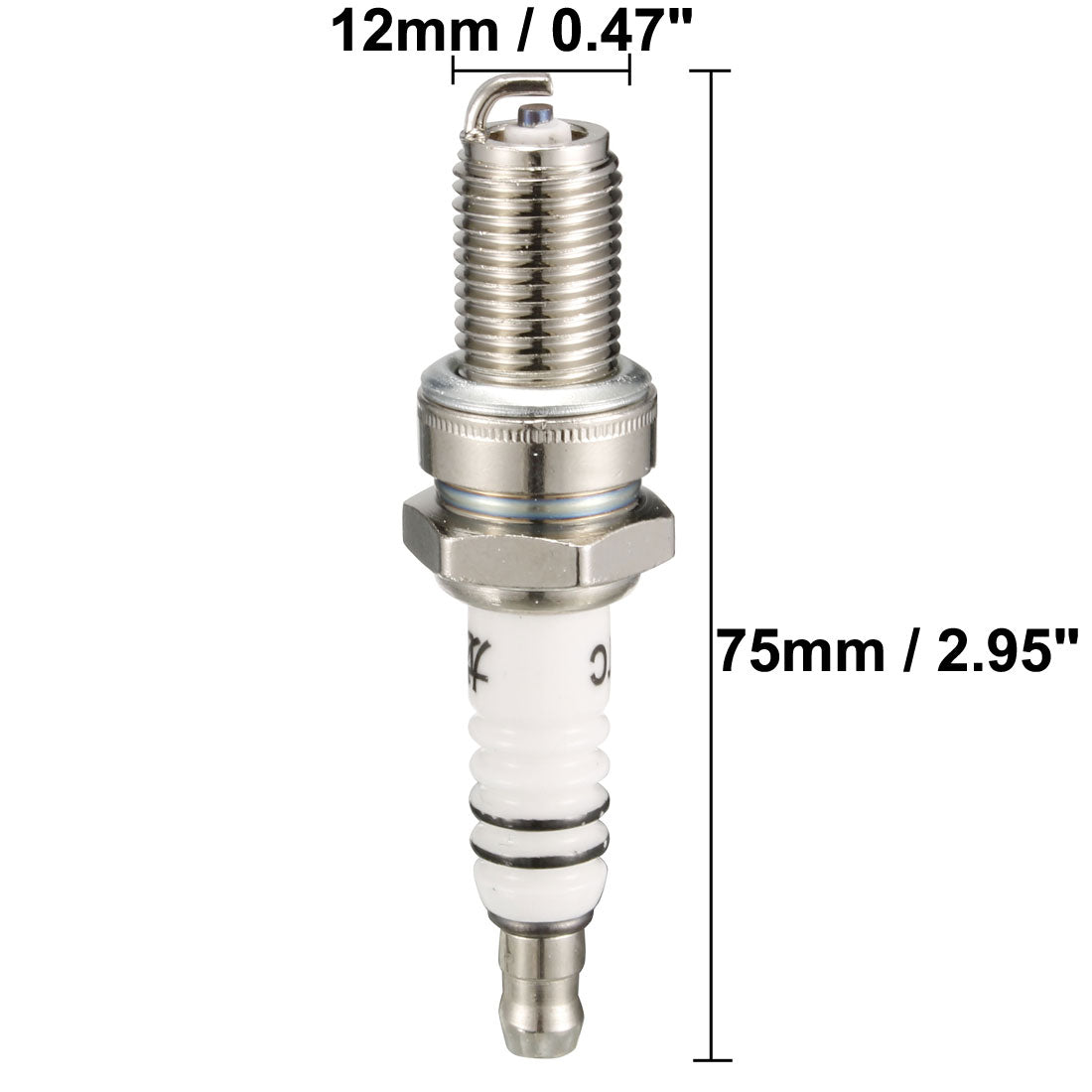 uxcell Uxcell D8TC Zündung Iridium Zündkerze 12mm Gewinde für Auto Fahrzeug Auto Motorrad DE de