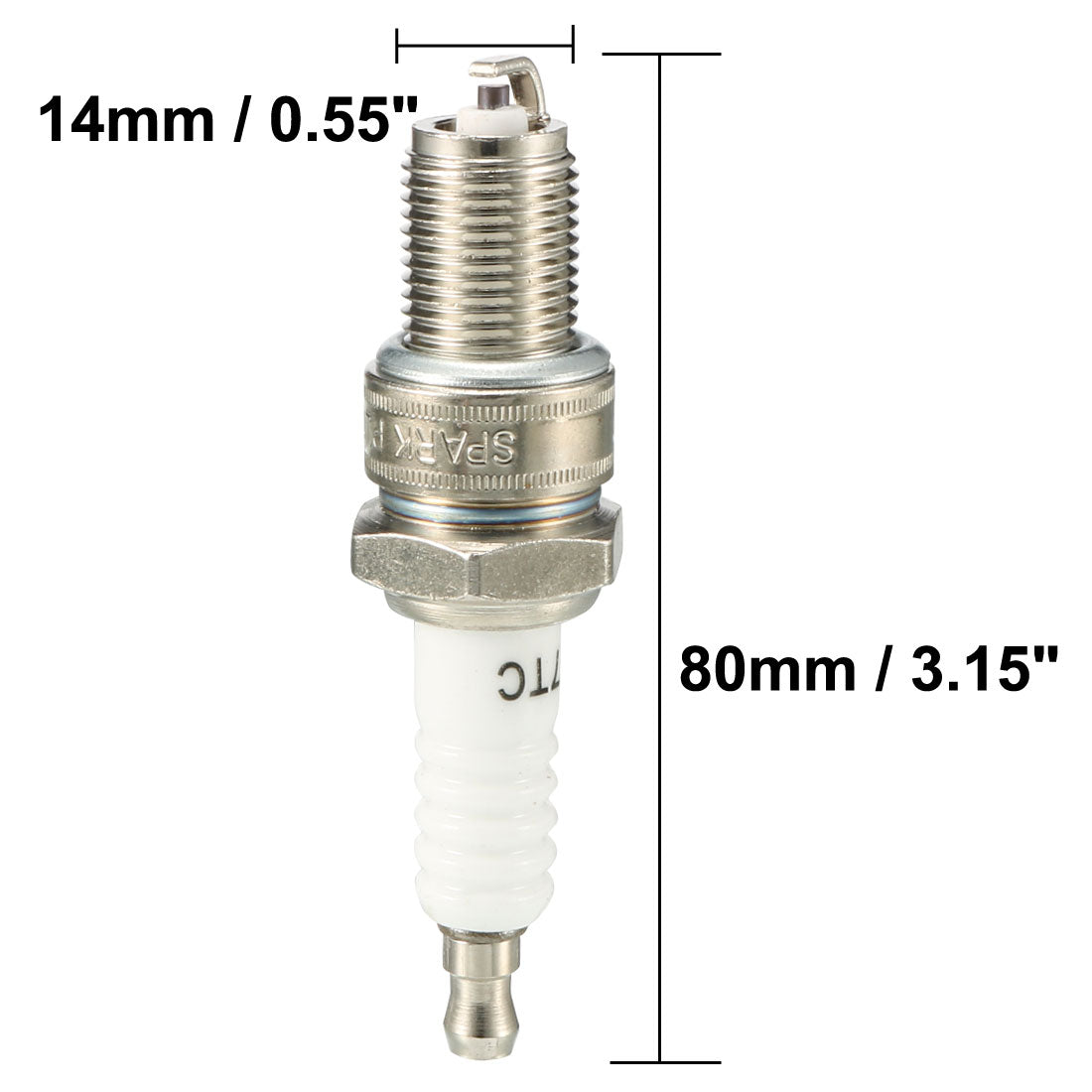 uxcell Uxcell F7TC 14mm Thread Ignition Iridium Spark Plug Parts