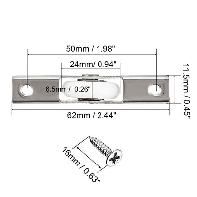 Harfington Uxcell 24mm Dia Nylon Single Wheel Electroplating Sliding Door Window Pulley 10pcs