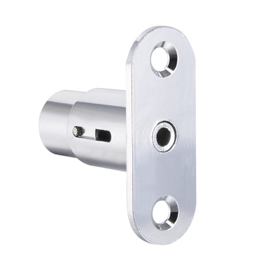 Harfington Uxcell 23mmx19mm Cylinder Zinc Alloy Chrome Finish Plunger Lock, Keyed Different