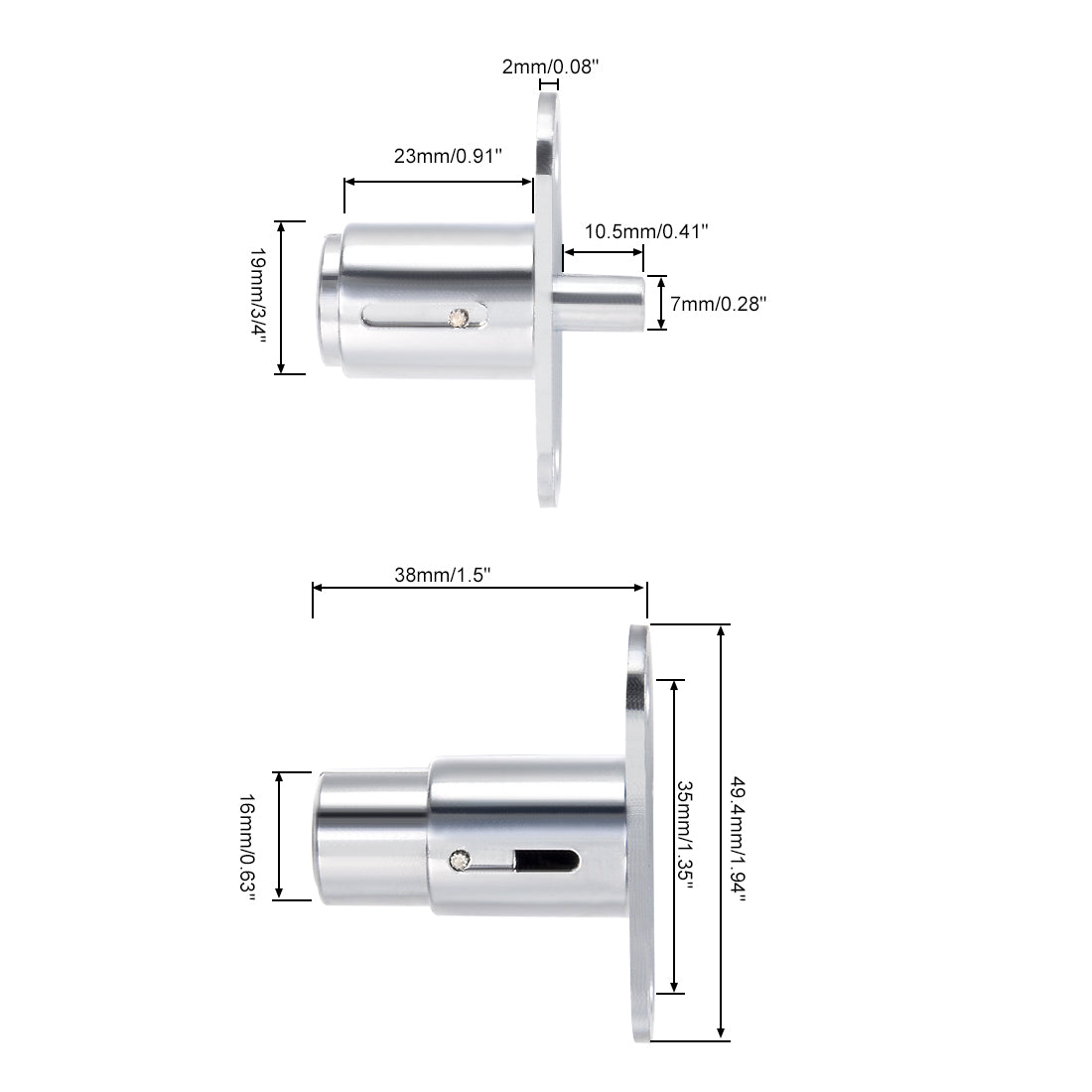 uxcell Uxcell Kolbenschloss  Kolbenschloss  Durchmesser 3/4" Länge 7/8" ungleichcher Schloss