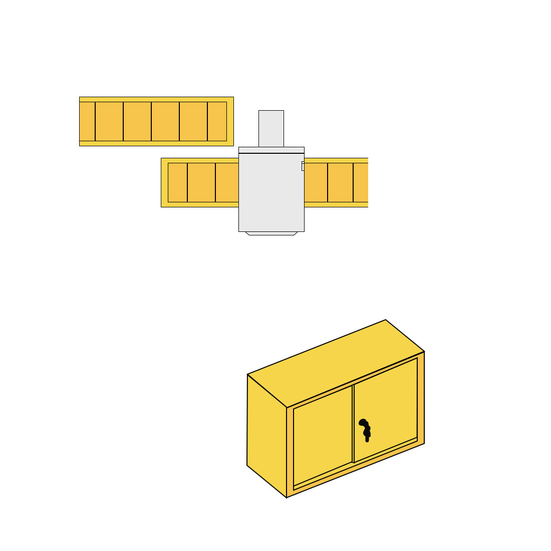 uxcell Uxcell Kolbenschloss  Kolbenschloss  Durchmesser 3/4" Länge 7/8" ungleichcher Schloss