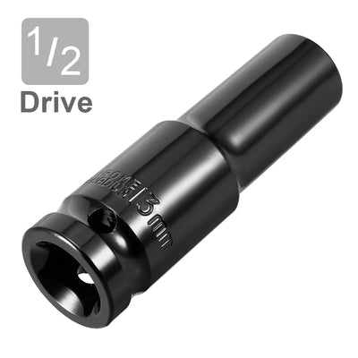 Harfington Uxcell 1/2-Inch Drive by Deep Impact Socket, Cr-V, 6-Point, Metric