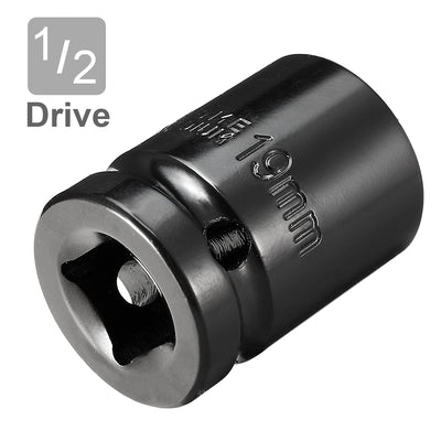 Harfington Uxcell 1/2-Inch Drive by 19mm Shallow Impact Socket, Cr-V, 6-Point, Metric (Manual)