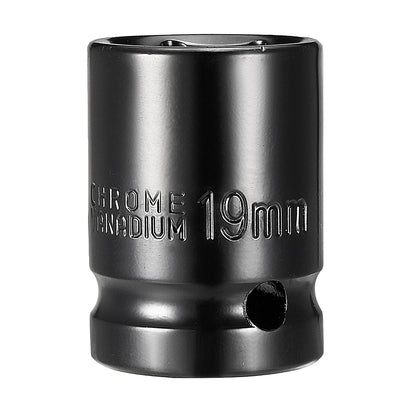 Harfington Uxcell 1/2-Inch Drive by 19mm Shallow Impact Socket, Cr-V, 6-Point, Metric (Manual)