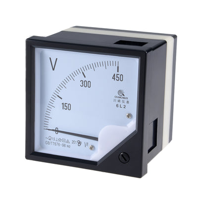 Harfington Uxcell AC 0-450V Analog Panel Voltage Gauge Volt Meter 6L2 1.5% Error Margin