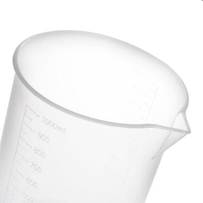 Harfington Uxcell 2pcs Measuring Cup Labs PP Graduated Beakers 1000ml