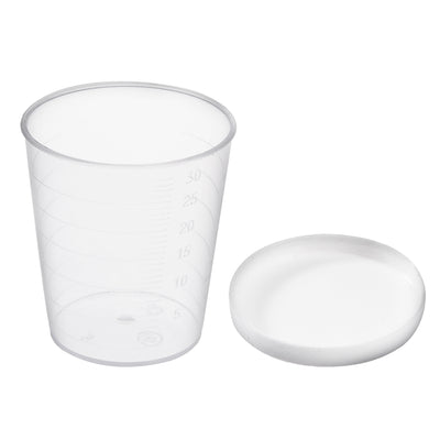 Harfington Uxcell Kitchen Laboratory 30mL Plastic Measuring Cup 5pcs w Cap