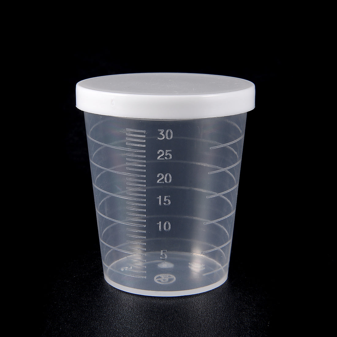 uxcell Uxcell Kitchen Laboratory 30mL Plastic Measuring Cup 5pcs w Cap