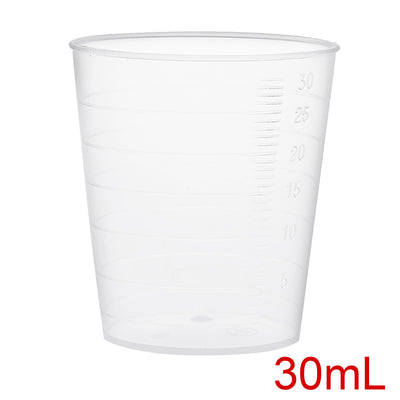 Harfington Uxcell Kitchen Laboratory 30mL Plastic Measuring Cup 2pcs w Cap