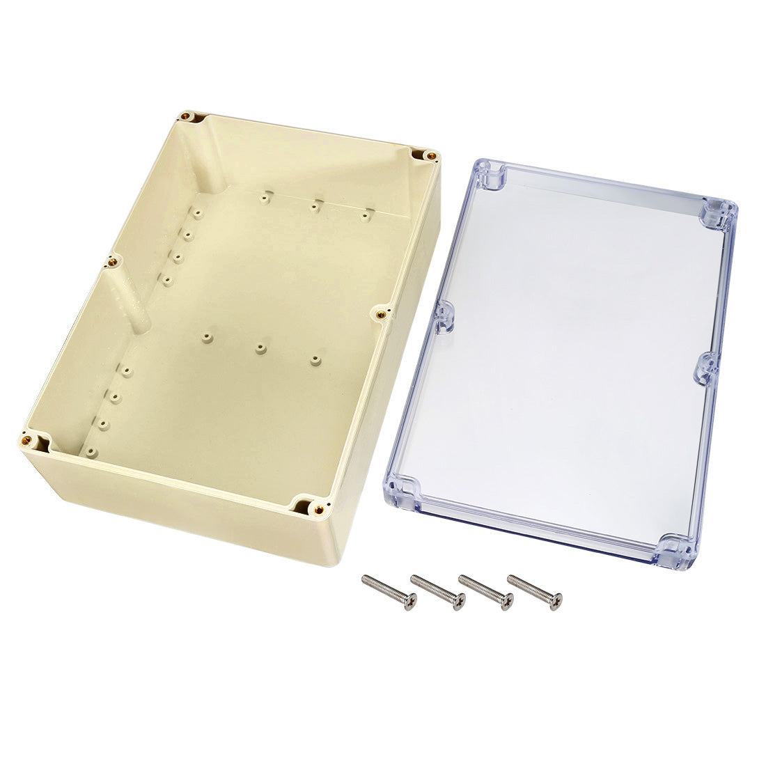 uxcell Uxcell 263*182*95mm Electronic ABS Plastic DIY Junction Box Enclosure Case Clear