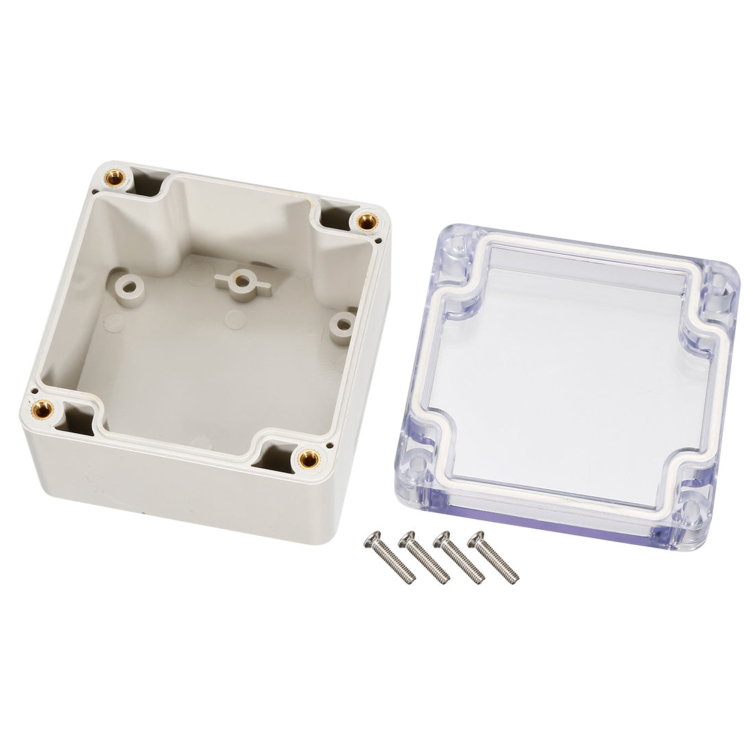 uxcell Uxcell 83*81*56mm Electronic ABS Plastic DIY Junction Box Enclosure Case w Clear cover