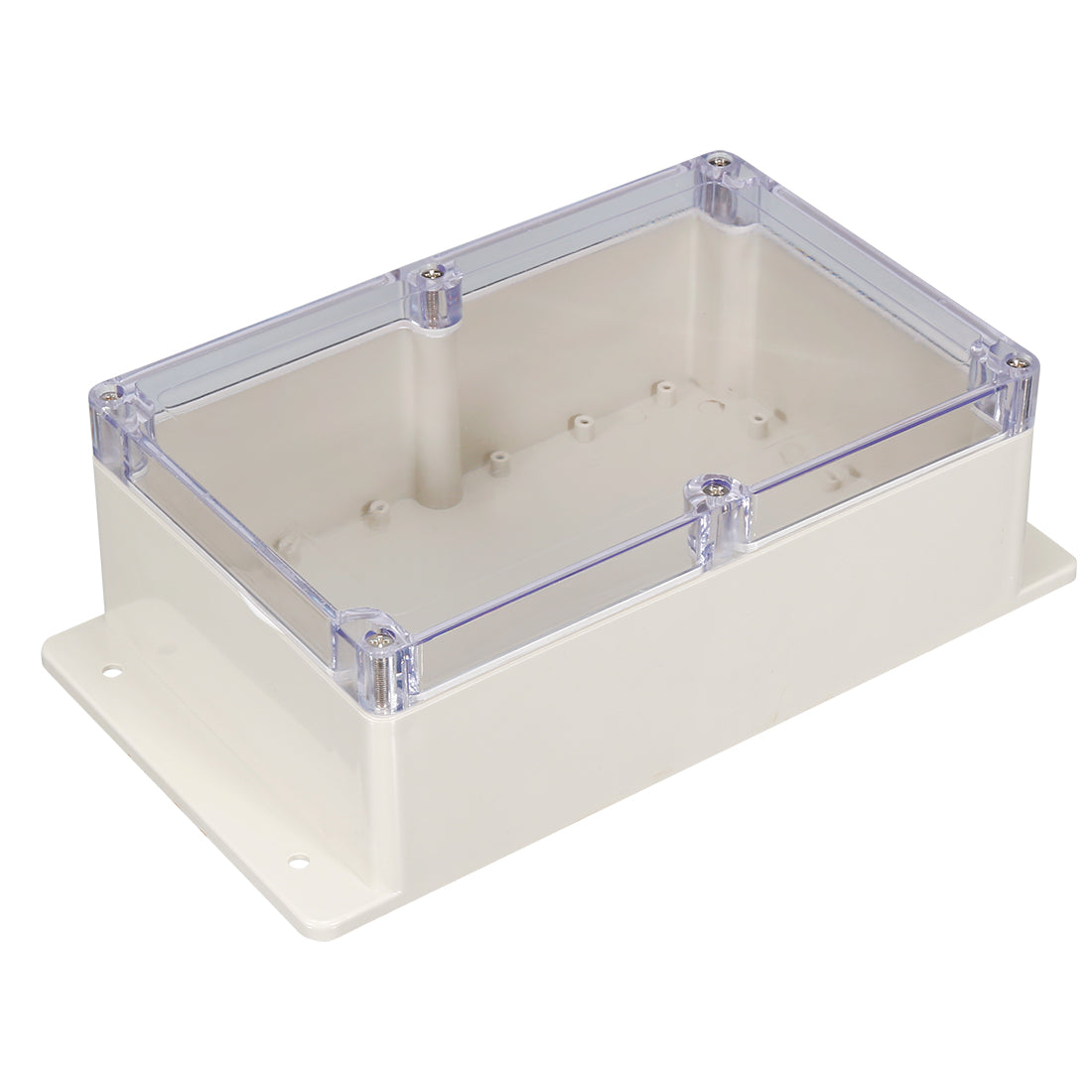 uxcell Uxcell 230*150*87mm Electronic ABS Plastic DIY Junction Box Enclosure Case Clear with Transparent Cover Fixed Hanger