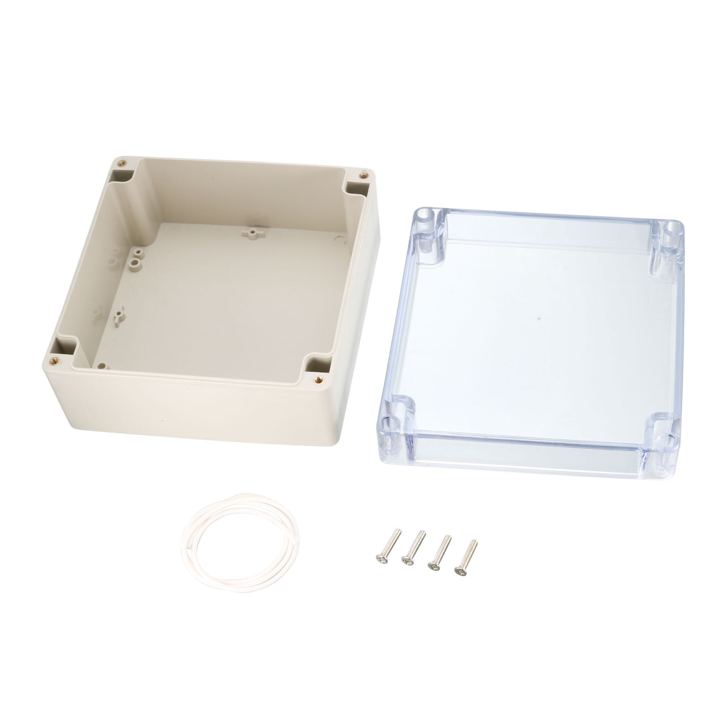 uxcell Uxcell 160*160*90mm Electronic ABS Plastic DIY Junction Box Enclosure Case Clear IP67