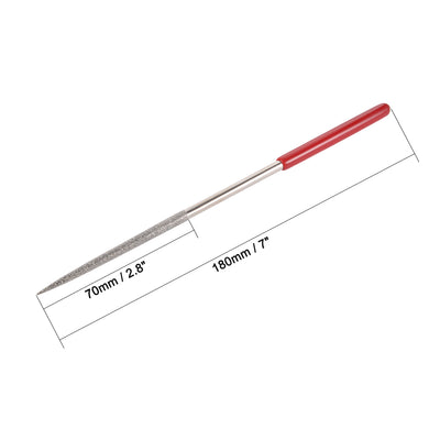 Harfington Uxcell 5mm x 180mm Round Diamond Needle File 150 Grit for Metal Glass Stone