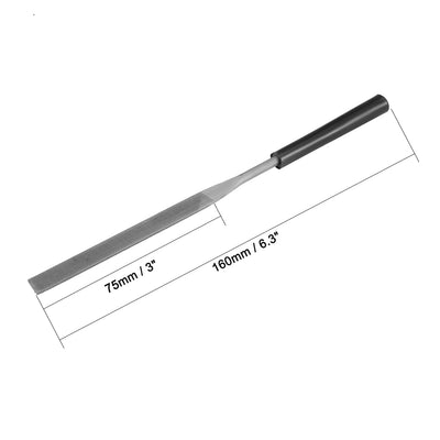 Harfington Uxcell 10 Stk. Nadelfeile mit Kunststoff Griff Zweiter Schnitt Flach 4mm x 160mm DE de