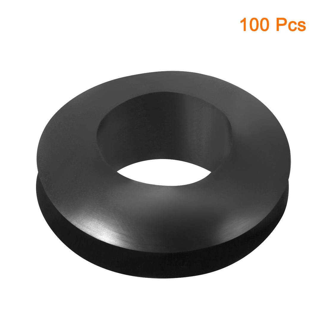 uxcell Uxcell Wire Protector Oil Resistant Armature Rubber Grommet 7mm Inner Dia 100Pcs Black