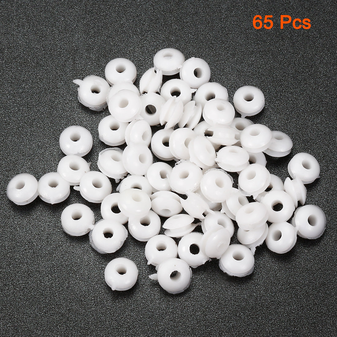 uxcell Uxcell Wire Protector Oil Resistant Armature Rubber Grommet 3mm Inner Dia 65Pcs White