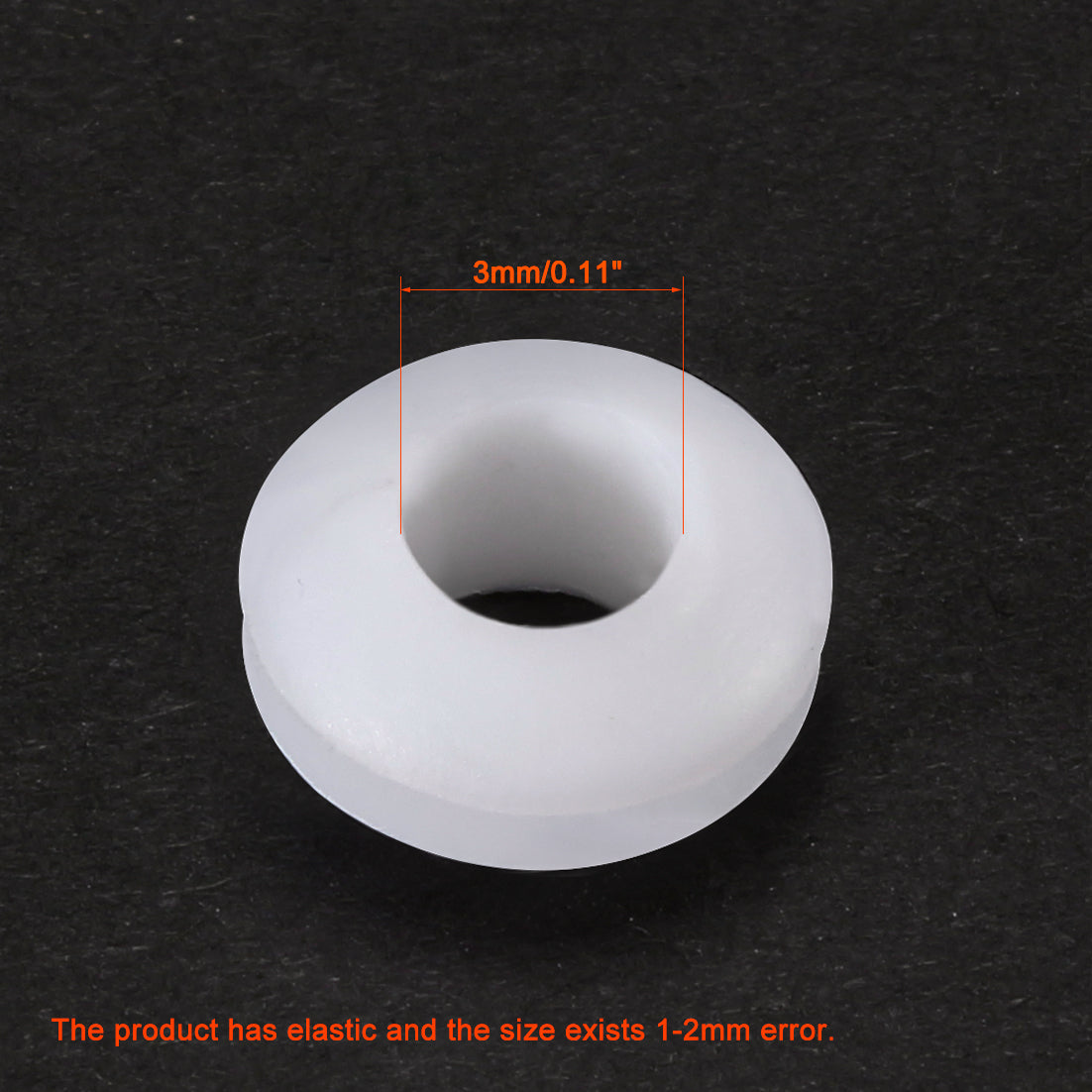 uxcell Uxcell Wire Protector Oil Resistant Armature Rubber Grommet 3mm Inner Dia 65Pcs White