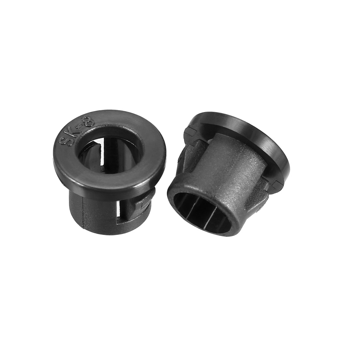 uxcell Uxcell 50pcs 8mm Mounted Snap in Cable Hose Bushing Grommet Protector Black